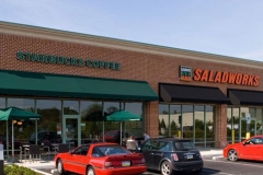 Commercial Awnings in Newark, DE over Starbucks and Saladworks