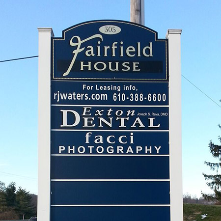 Monument signs in New Castle, PA