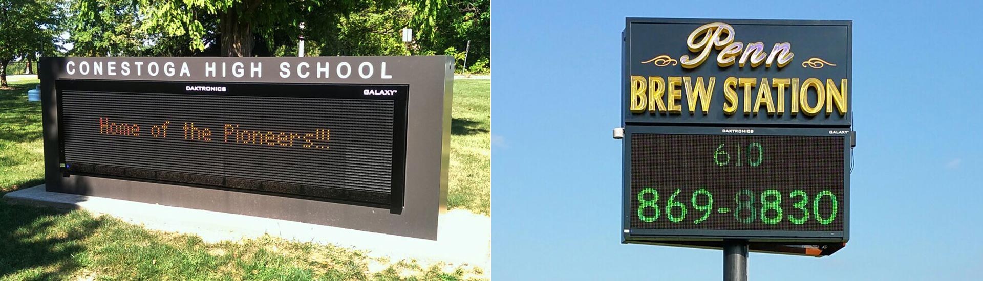 LED Sign Boards in Boardman, OH, Hermitage, Kennett Square, New Castle, PA, Newark, and Wilmington, DE