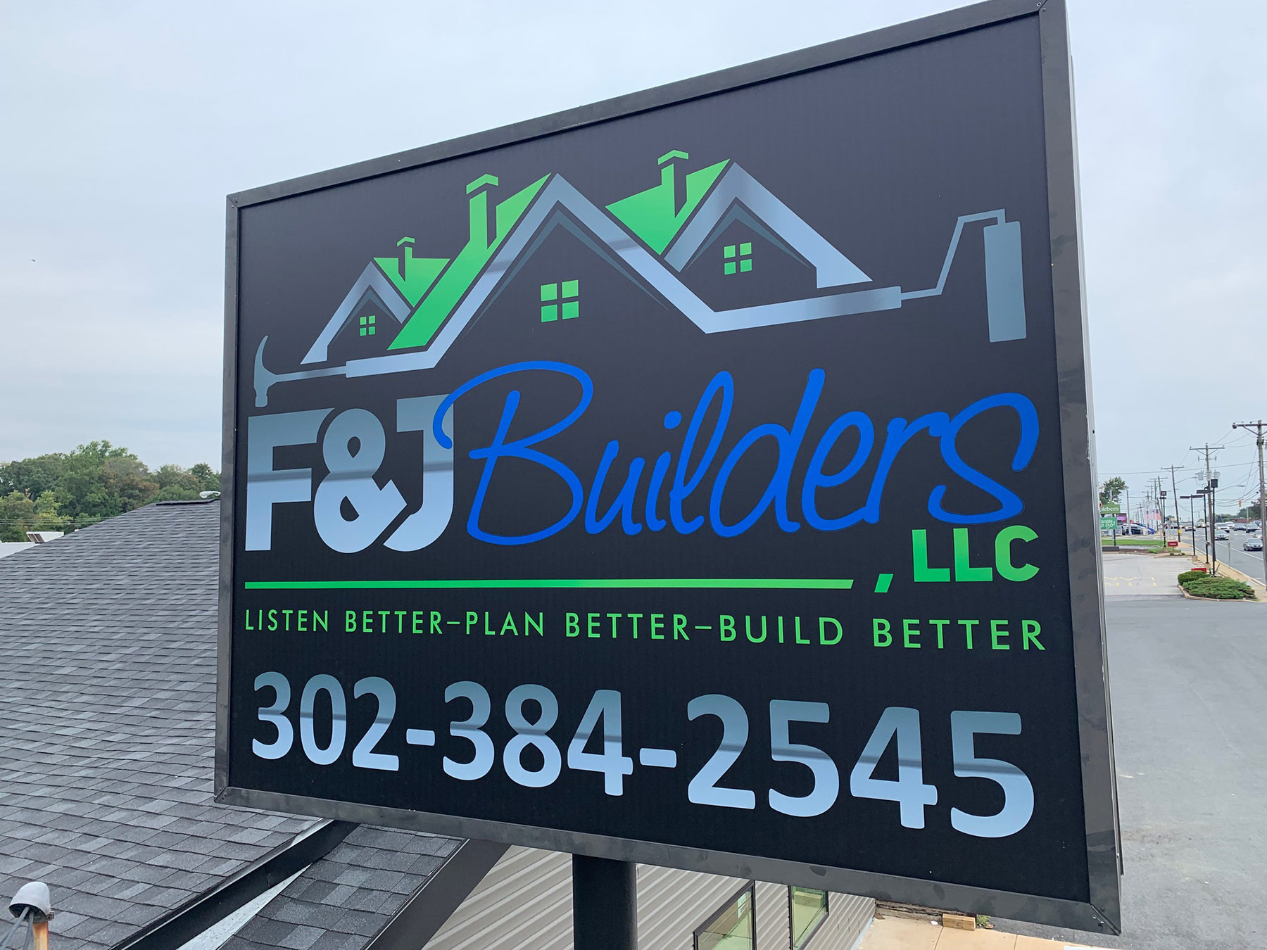 Business Signs for a building company in Hockessin 