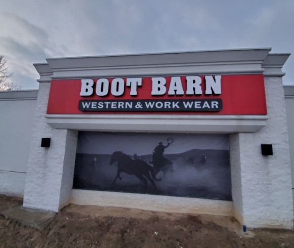 Channel Letter Signs at a boot barn in 