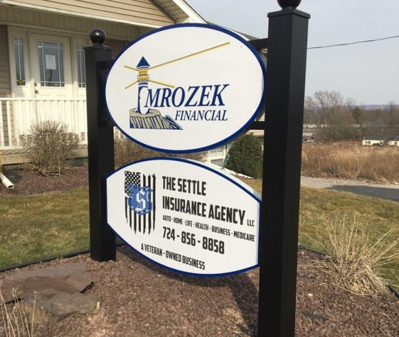 Financial signs made by a sign company in boardman.