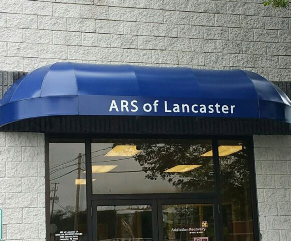 a blue ARS of Lancaster Business Awning and Commercial Canopies in Oakwood, PA